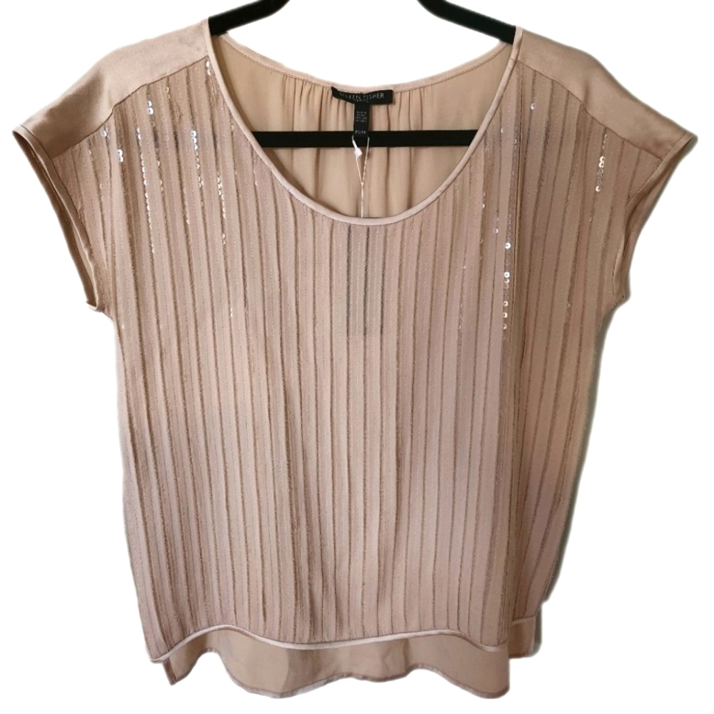 Eileen Fisher silk shimmery top